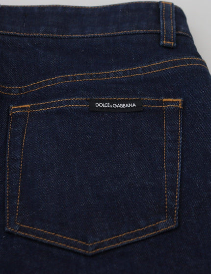 Dolce & Gabbana Blue Cotton Skinny High Waist Denim Jeans - Ellie Belle
