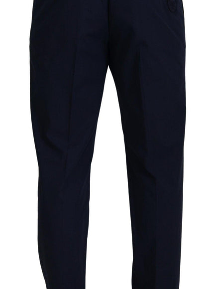 Dolce & Gabbana Blue Cotton Slim Trousers Chinos Pants