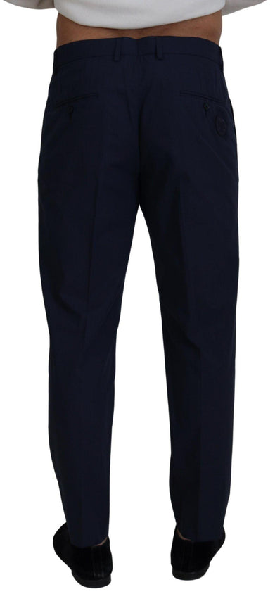 Dolce & Gabbana Blue Cotton Slim Trousers Chinos Pants - Ellie Belle