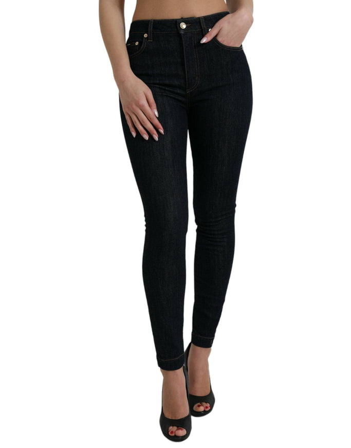 Dolce & Gabbana Blue Cotton Stretch Denim Skinny Jeans - Ellie Belle