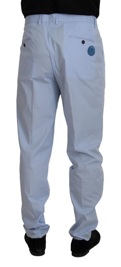 Dolce & Gabbana Blue Cotton Stretch Trousers Chinos Pants - Ellie Belle