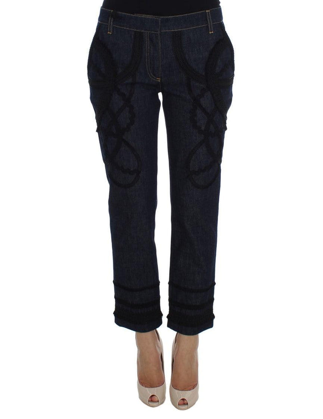 Dolce & Gabbana Blue Denim Cotton CAPRI Torero Jeans