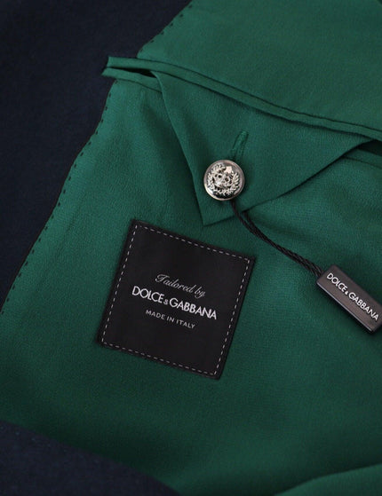Dolce & Gabbana Blue Double Breasted Formal Coat Blazer - Ellie Belle