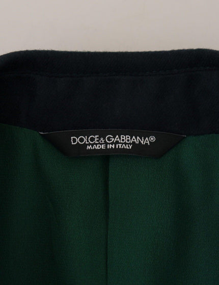 Dolce & Gabbana Blue Double Breasted Formal Coat Blazer - Ellie Belle