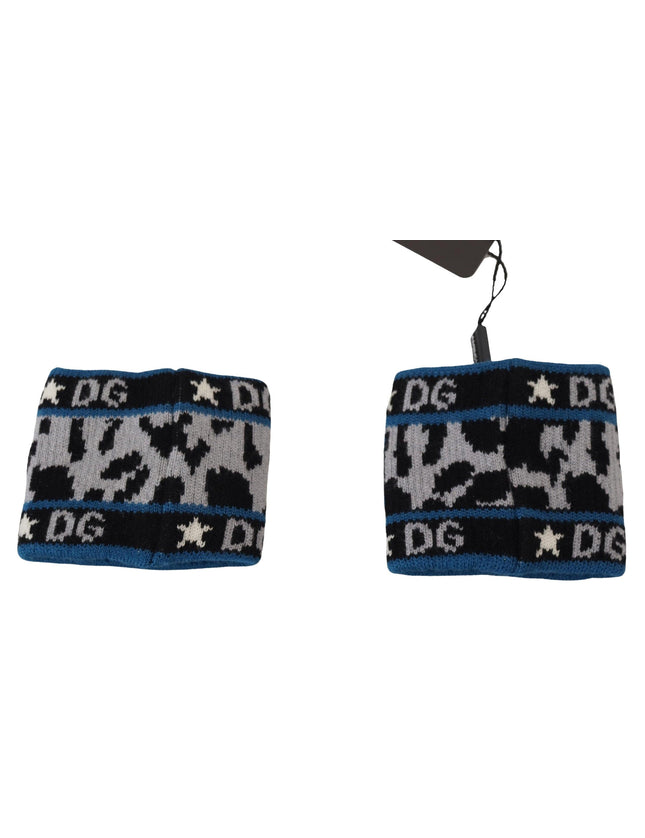 Dolce & Gabbana Blue Gray Logo Two Piece Wristband Wrap - Ellie Belle