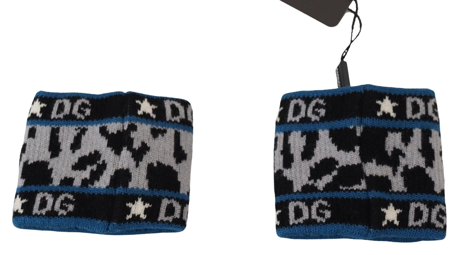 Dolce & Gabbana Blue Gray Logo Two Piece Wristband Wrap - Ellie Belle