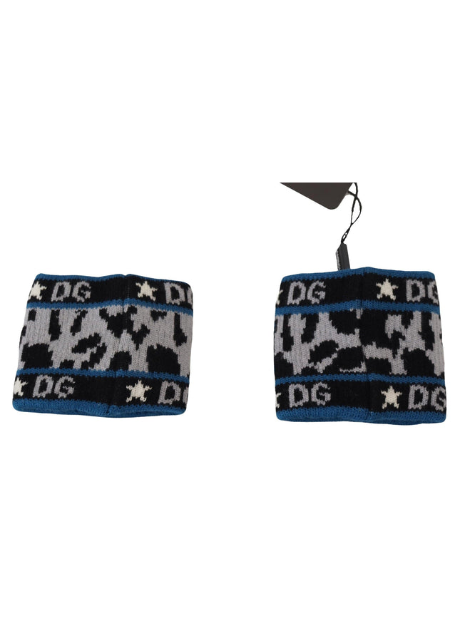 Dolce & Gabbana Blue Gray Logo Two Piece Wristband Wrap - Ellie Belle