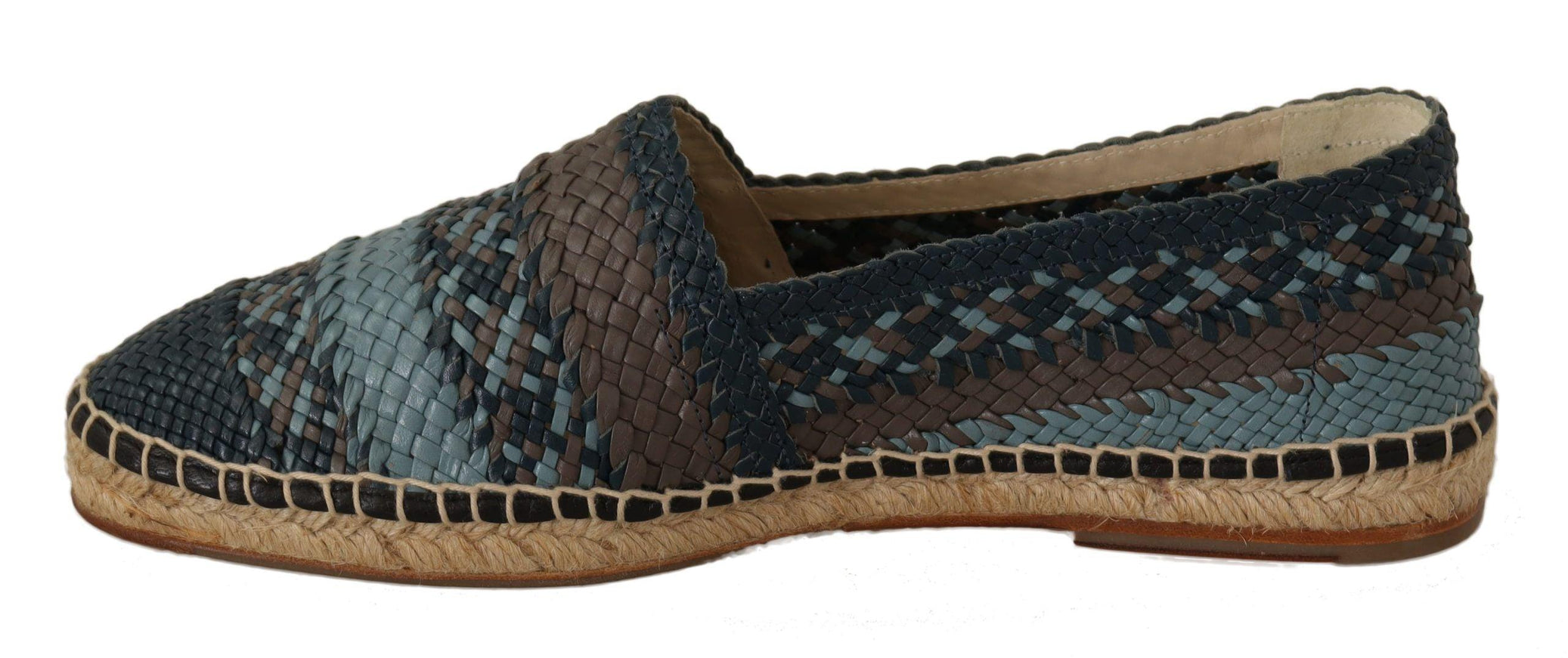 Dolce & Gabbana Blue Gray Slip On Buffalo Espadrille Shoes - Ellie Belle