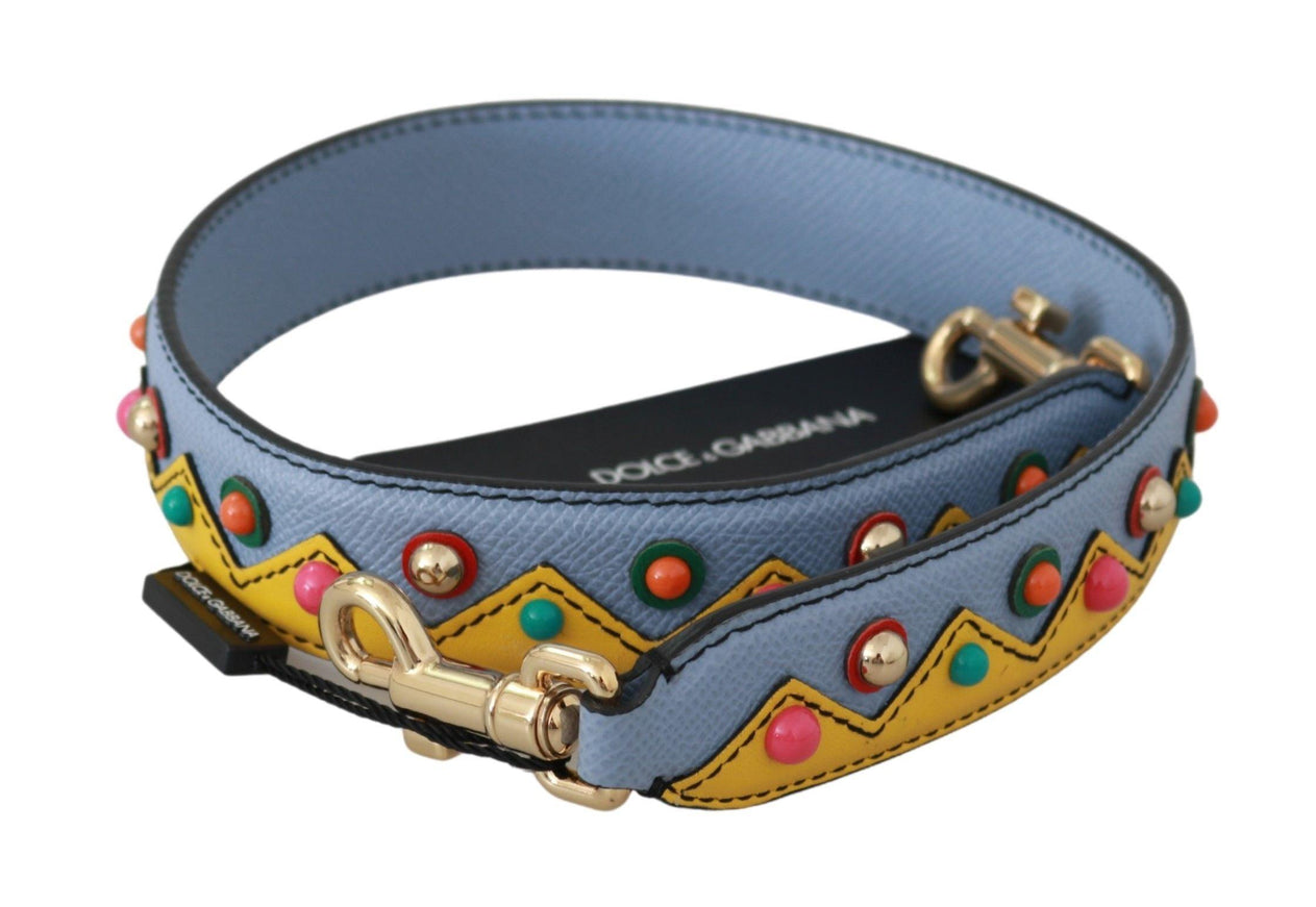 Dolce & Gabbana Blue Handbag Accessory Shoulder Strap Leather - Ellie Belle