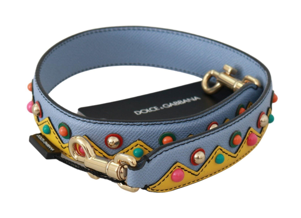 Dolce & Gabbana Blue Handbag Accessory Shoulder Strap Leather - Ellie Belle