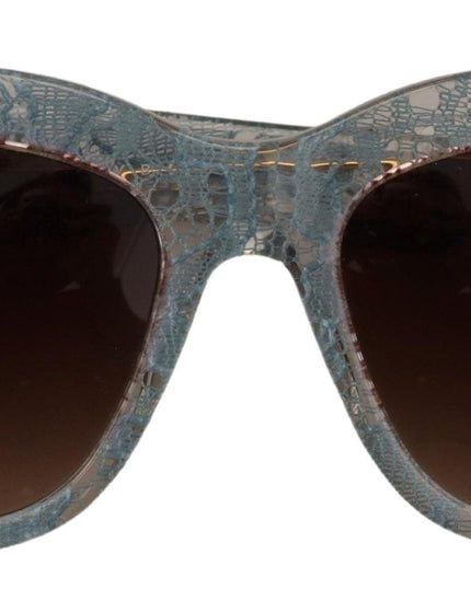 Dolce & Gabbana Blue Lace Acetate Crystal Butterfly DG4231 Sunglasses - Ellie Belle