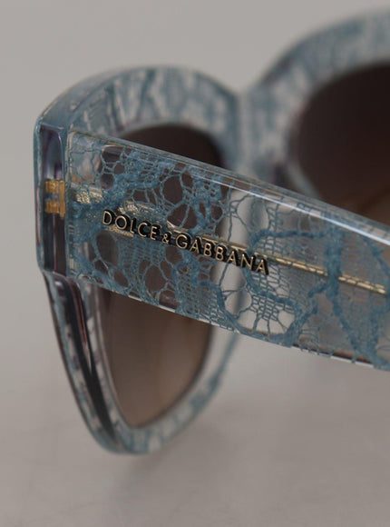 Dolce & Gabbana Blue Lace Acetate Crystal Butterfly DG4231 Sunglasses