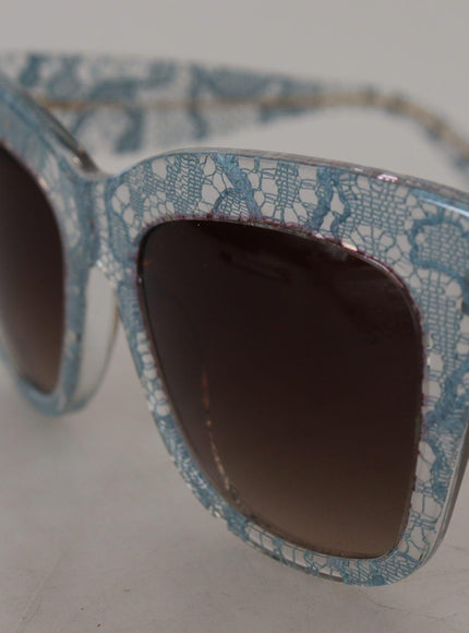 Dolce & Gabbana Blue Lace Acetate Crystal Butterfly DG4231 Sunglasses