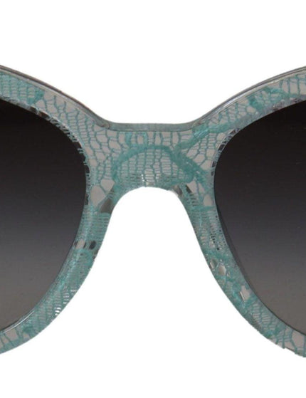 Dolce & Gabbana Blue Lace Acetate Crystal Round DG4190 Sunglasses - Ellie Belle