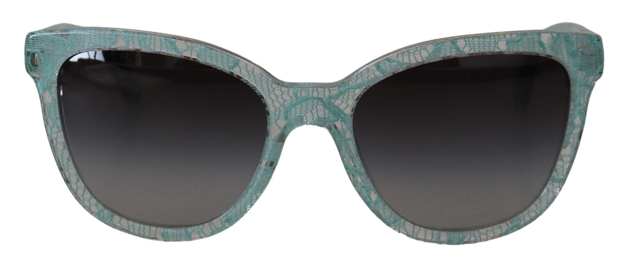 Dolce & Gabbana Blue Lace Acetate Crystal Round DG4190 Sunglasses - Ellie Belle