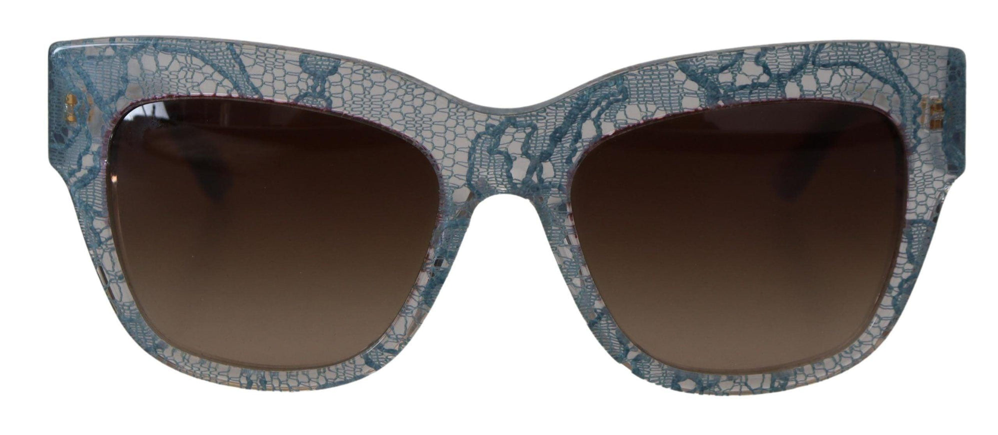 Dolce & Gabbana Blue Lace Acetate Rectangle DG4231 Shades Sunglasses - Ellie Belle