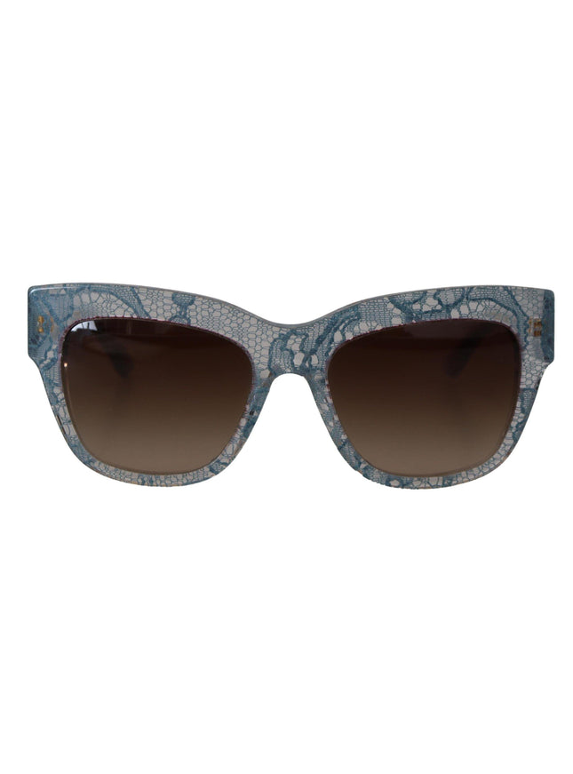 Dolce & Gabbana Blue Lace Acetate Rectangle DG4231 Shades Sunglasses - Ellie Belle