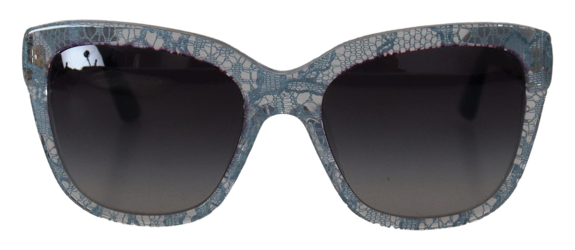 Dolce & Gabbana Blue Lace Acetate Rectangle Shades DG4226 Sunglasses - Ellie Belle