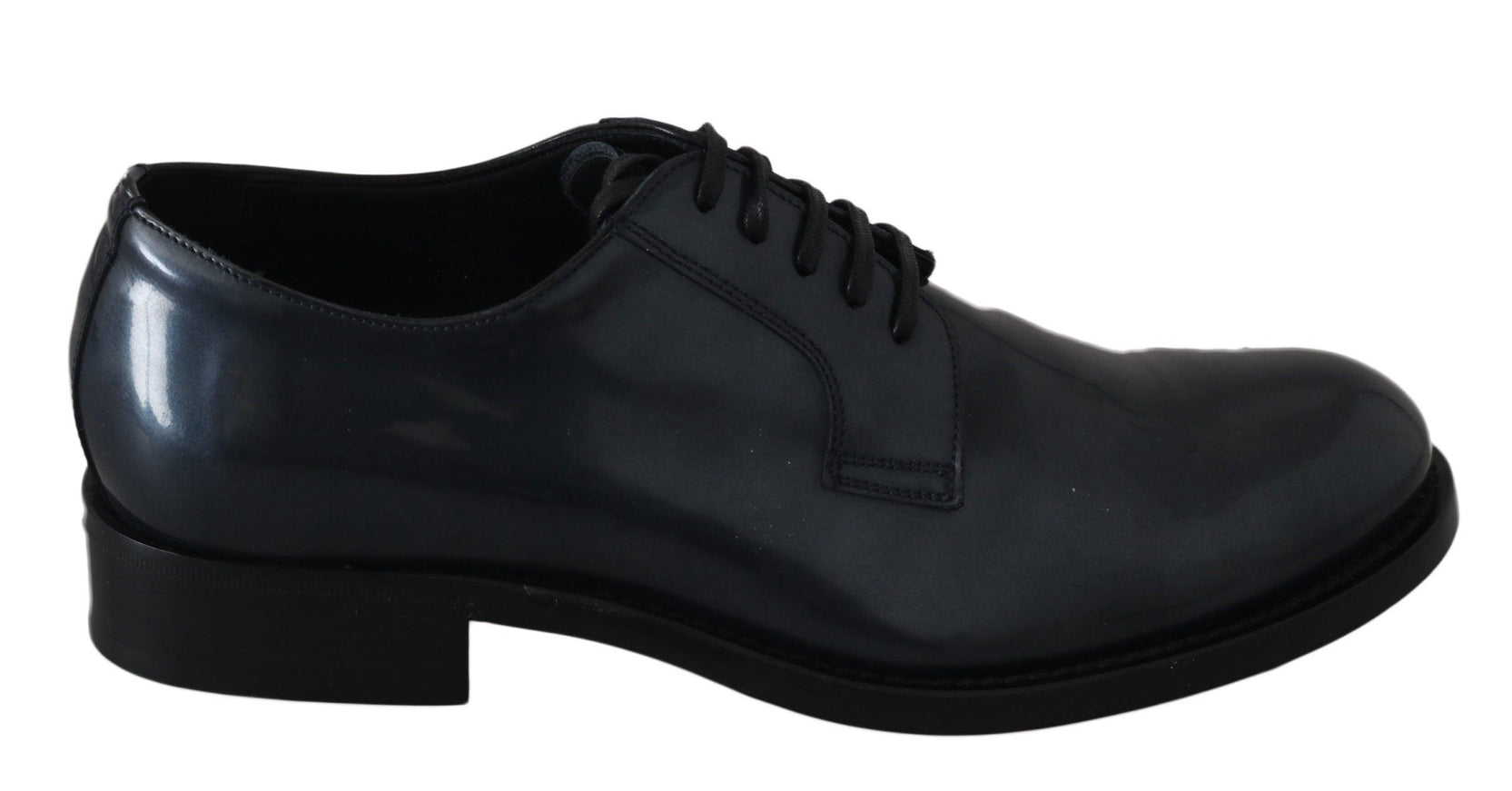 Dolce & Gabbana Blue Leather Derby Dress Formal Shoes - Ellie Belle