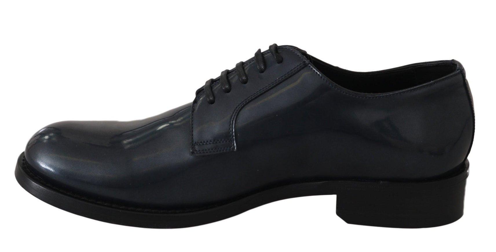 Dolce & Gabbana Blue Leather Derby Dress Formal Shoes - Ellie Belle