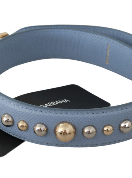 Dolce & Gabbana Blue Leather Handbag Accessory Shoulder Strap