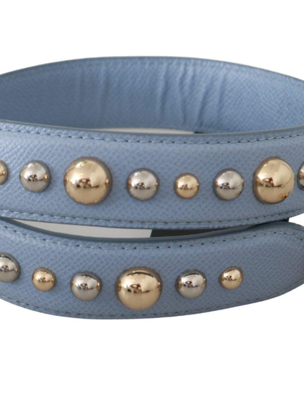 Dolce & Gabbana Blue Leather Handbag Accessory Shoulder Strap