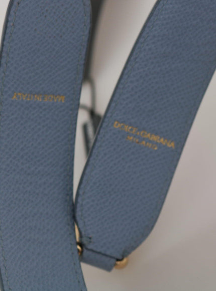 Dolce & Gabbana Blue Leather Handbag Accessory Shoulder Strap