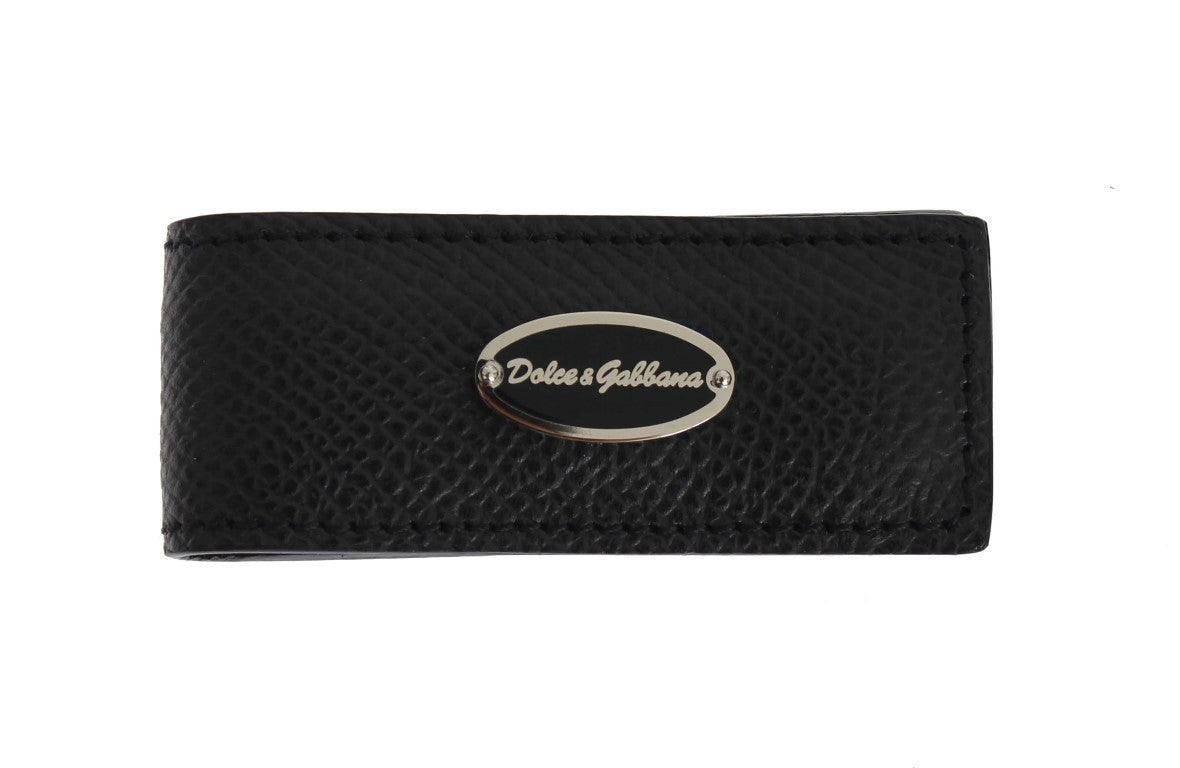 Dolce & Gabbana Blue Leather Magnet Money Clip - Ellie Belle