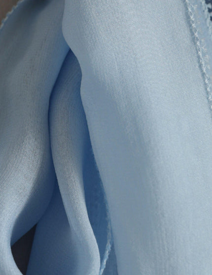 Dolce & Gabbana Blue Long Sleeves Ascot Collar Blouse Top - Ellie Belle