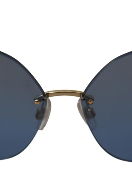 Dolce & Gabbana Blue Mirror Gold Gradient Women Sunglasses - Ellie Belle