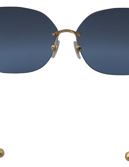 Dolce & Gabbana Blue Mirror Gold Gradient Women Sunglasses - Ellie Belle