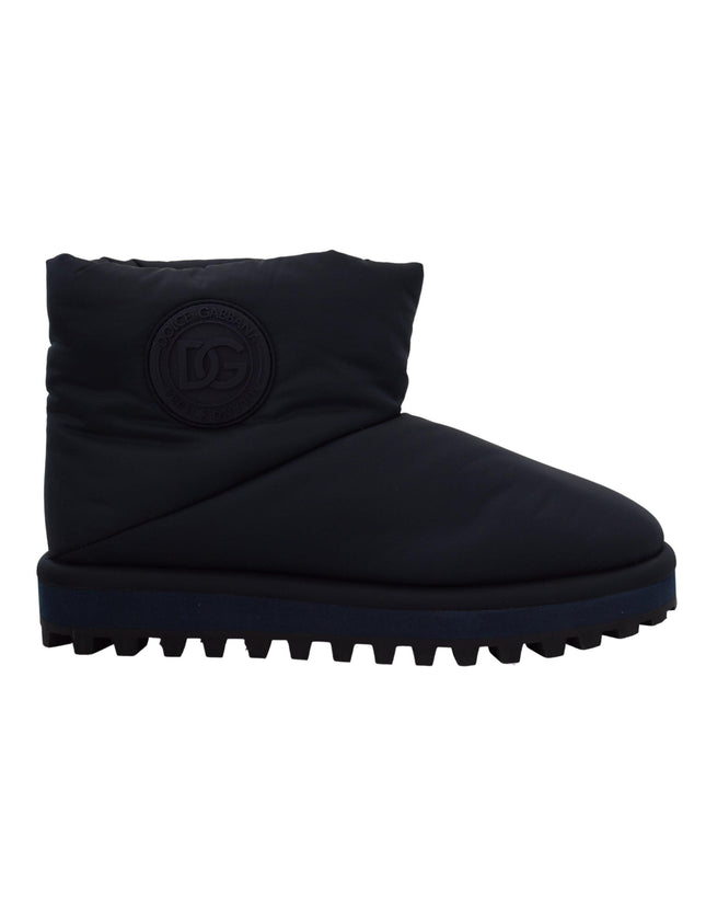 Dolce & Gabbana Blue Nylon Boots Padded Mid Calf Shoes - Ellie Belle