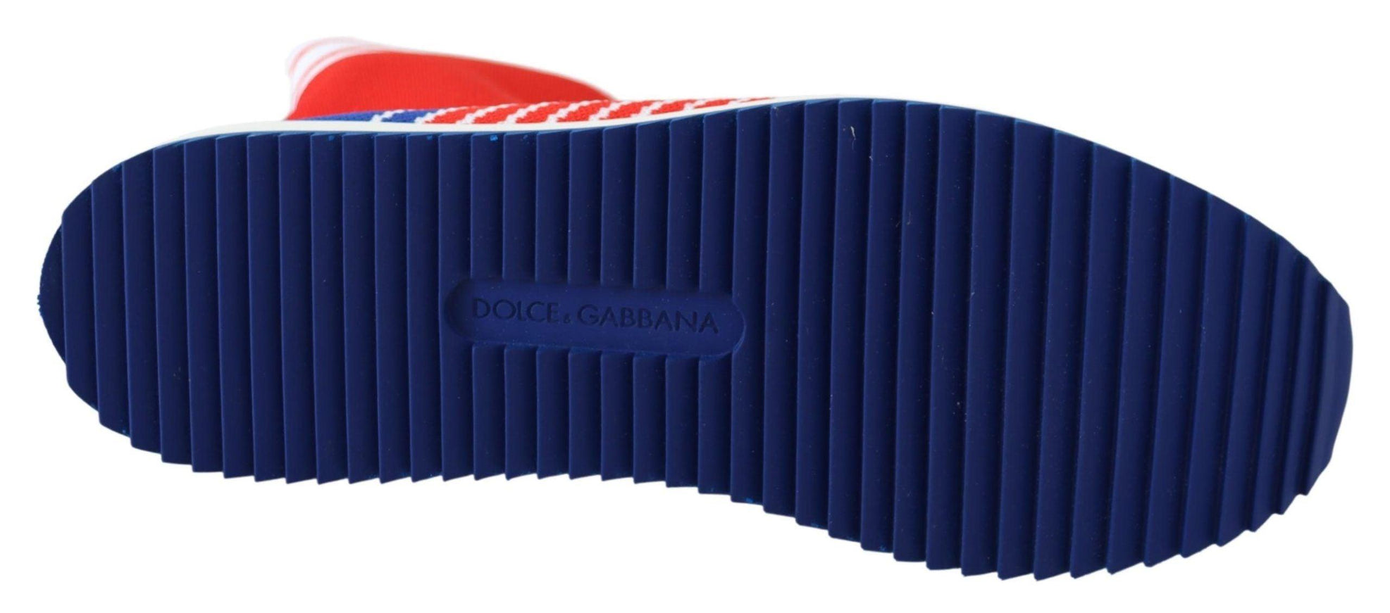 Dolce & Gabbana Blue Red Sorrento Logo Sneakers Socks Shoes - Ellie Belle