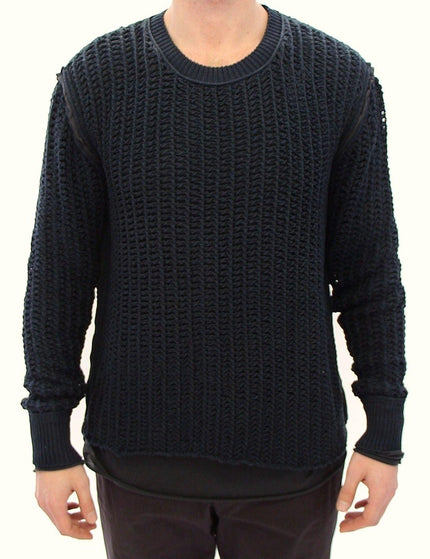 Dolce & Gabbana Blue Runway Netz Pullover Netted Sweater - Ellie Belle