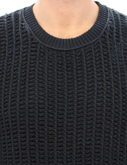Dolce & Gabbana Blue Runway Netz Pullover Netted Sweater - Ellie Belle