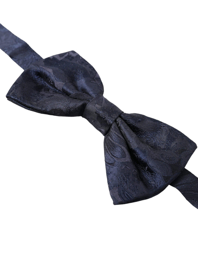 Dolce & Gabbana Blue Silk Adjustable Neck Men Papillon Bow Tie - Ellie Belle