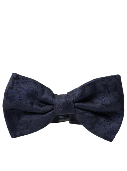 Dolce & Gabbana Blue Silk Adjustable Neck Men Papillon Bow Tie - Ellie Belle
