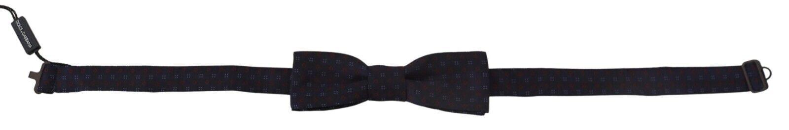 Dolce & Gabbana Blue Silk Patterned Necktie Men Accessory Bow Tie - Ellie Belle