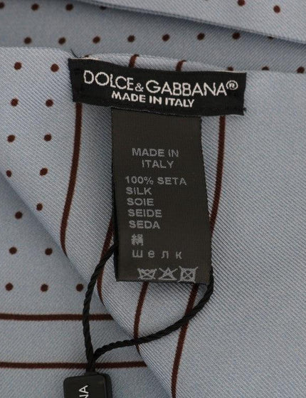Dolce & Gabbana Blue Silk Polka Dot Scarf - Ellie Belle