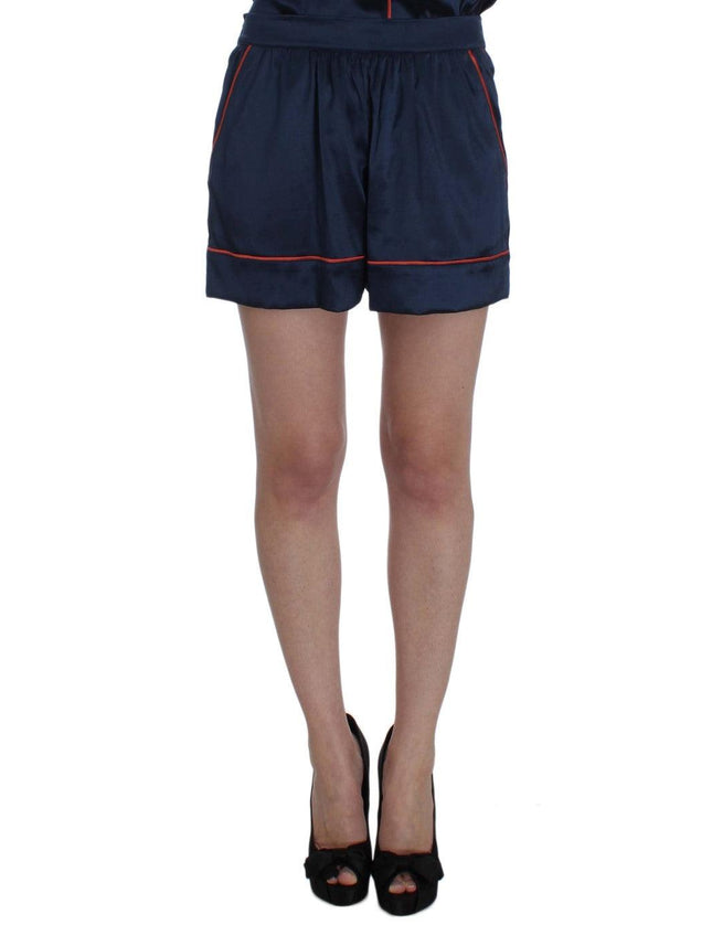Dolce & Gabbana Blue Silk Stretch Sleepwear Shorts - Ellie Belle