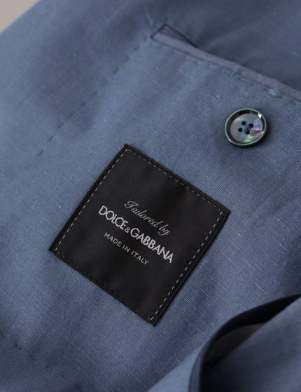 Dolce & Gabbana Blue Single Breasted Logo Blazer Jacket - Ellie Belle