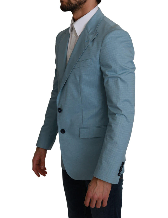 Dolce & Gabbana Blue Slim Fit Coat Jacket MARTINI Blazer - Ellie Belle