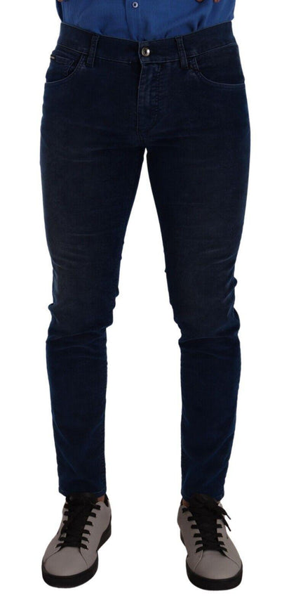 Dolce & Gabbana Blue Slim Fit Cotton Skinny Denim Trouser Jeans - Ellie Belle