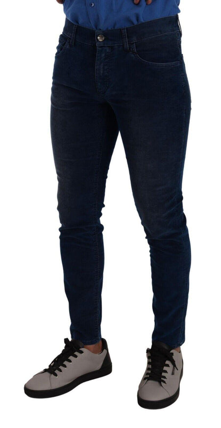 Dolce & Gabbana Blue Slim Fit Cotton Skinny Denim Trouser Jeans - Ellie Belle