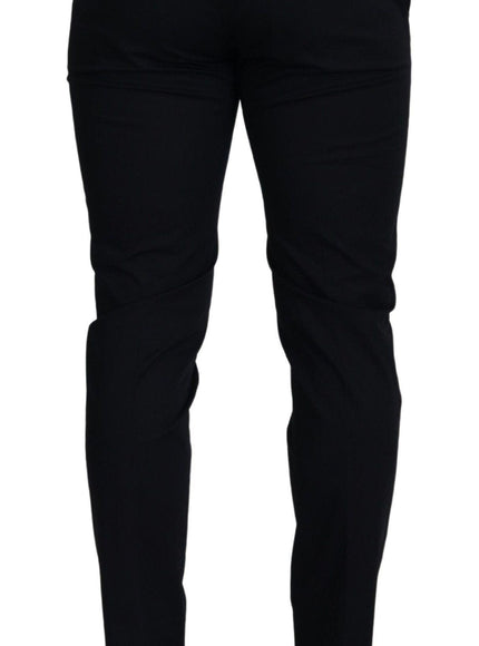 Dolce & Gabbana Blue Stretch Cotton Slim Trousers Chinos Pants