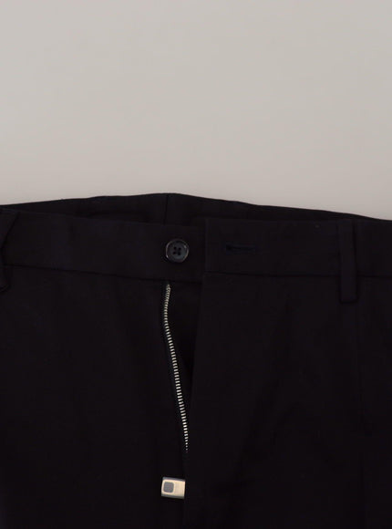 Dolce & Gabbana Blue Stretch Cotton Slim Trousers Chinos Pants