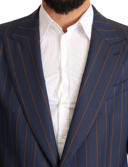 Dolce & Gabbana Blue Striped Wool Slim Fit Blazer Jacket - Ellie Belle