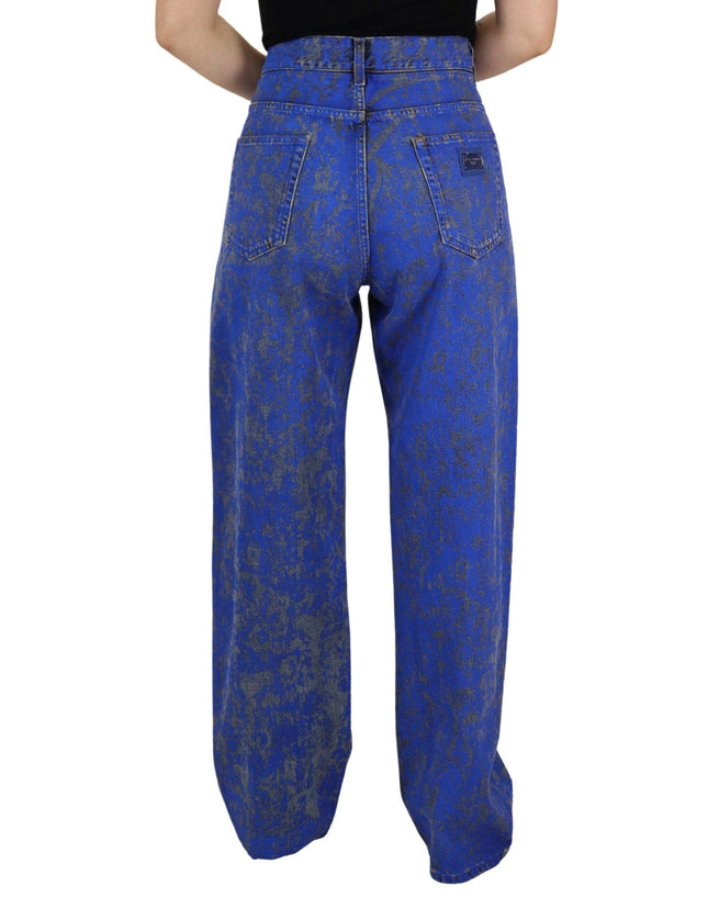 Dolce & Gabbana Blue Tie Dye High Waist Cotton Denim Jeans - Ellie Belle