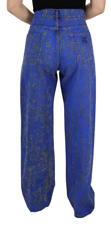 Dolce & Gabbana Blue Tie Dye High Waist Cotton Denim Jeans - Ellie Belle