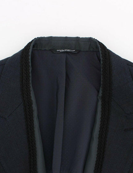 Dolce & Gabbana Blue Torero Slim Fit Stretch Vest Blazer - Ellie Belle